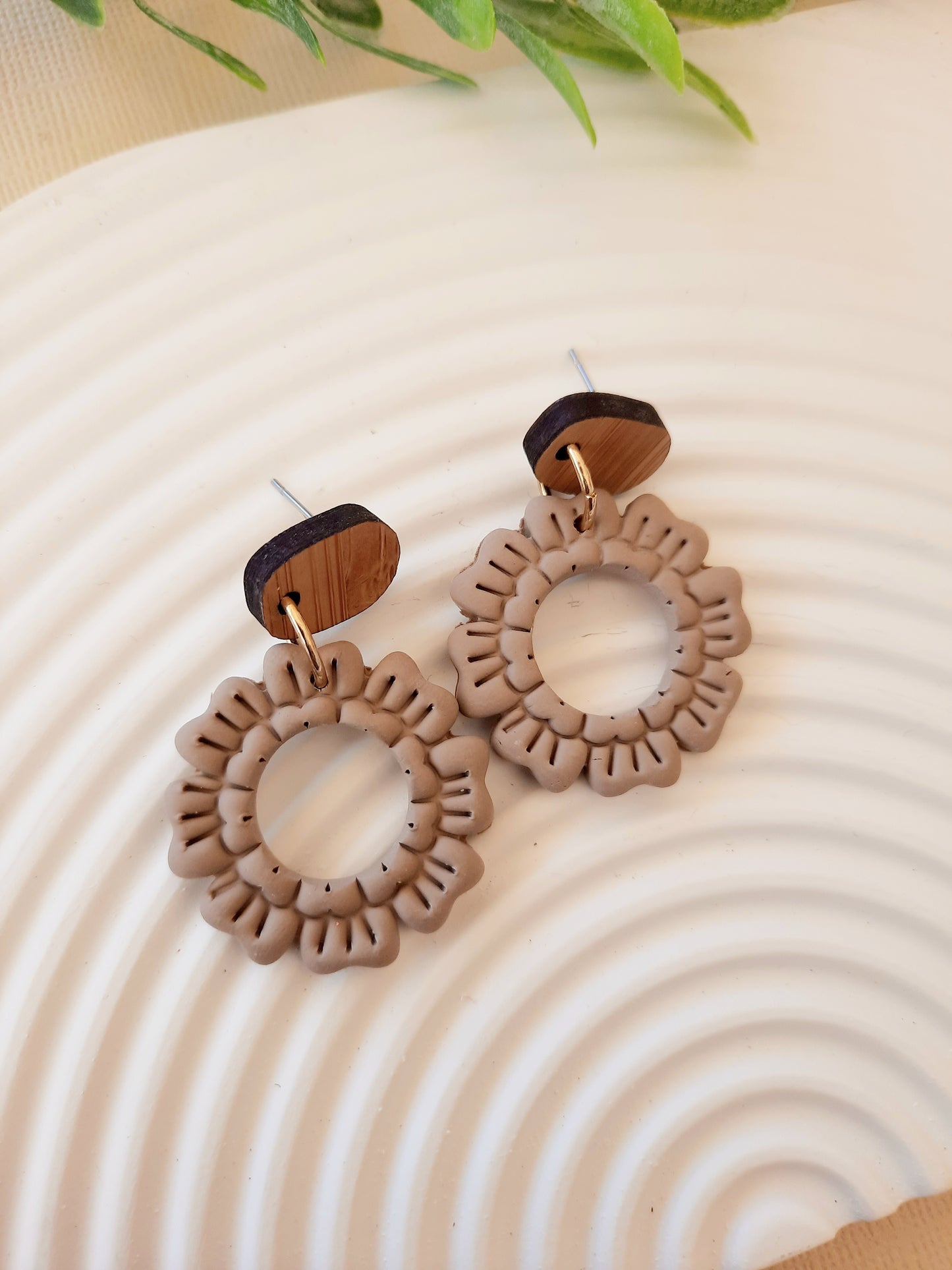 Neutral Tone Stamped Dangles