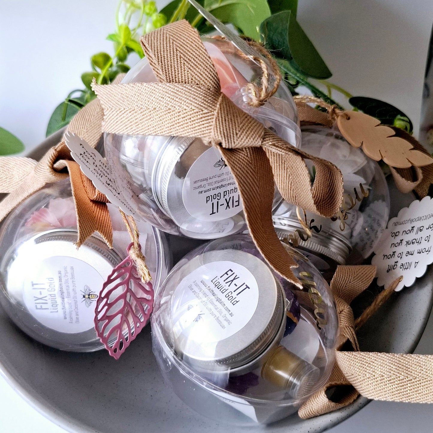 .80mm Fix-it Liquid Gold balm and Lip Balm Bauble