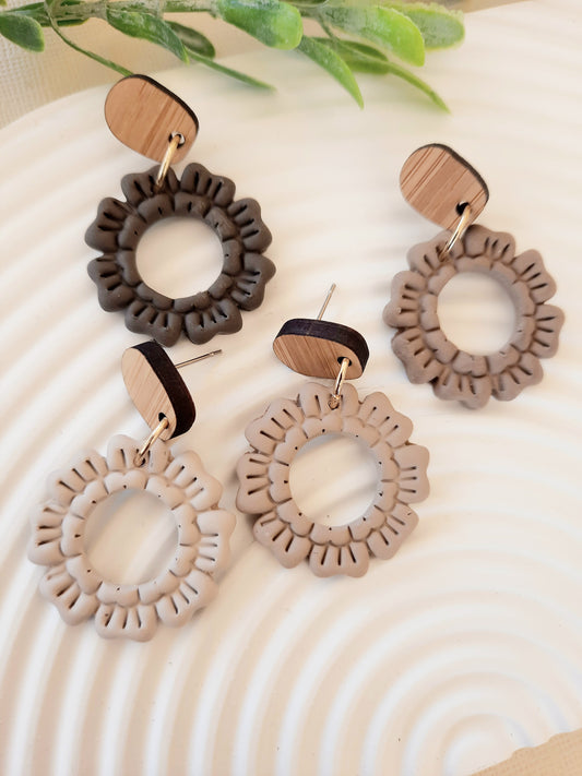 Neutral Tone Stamped Dangles