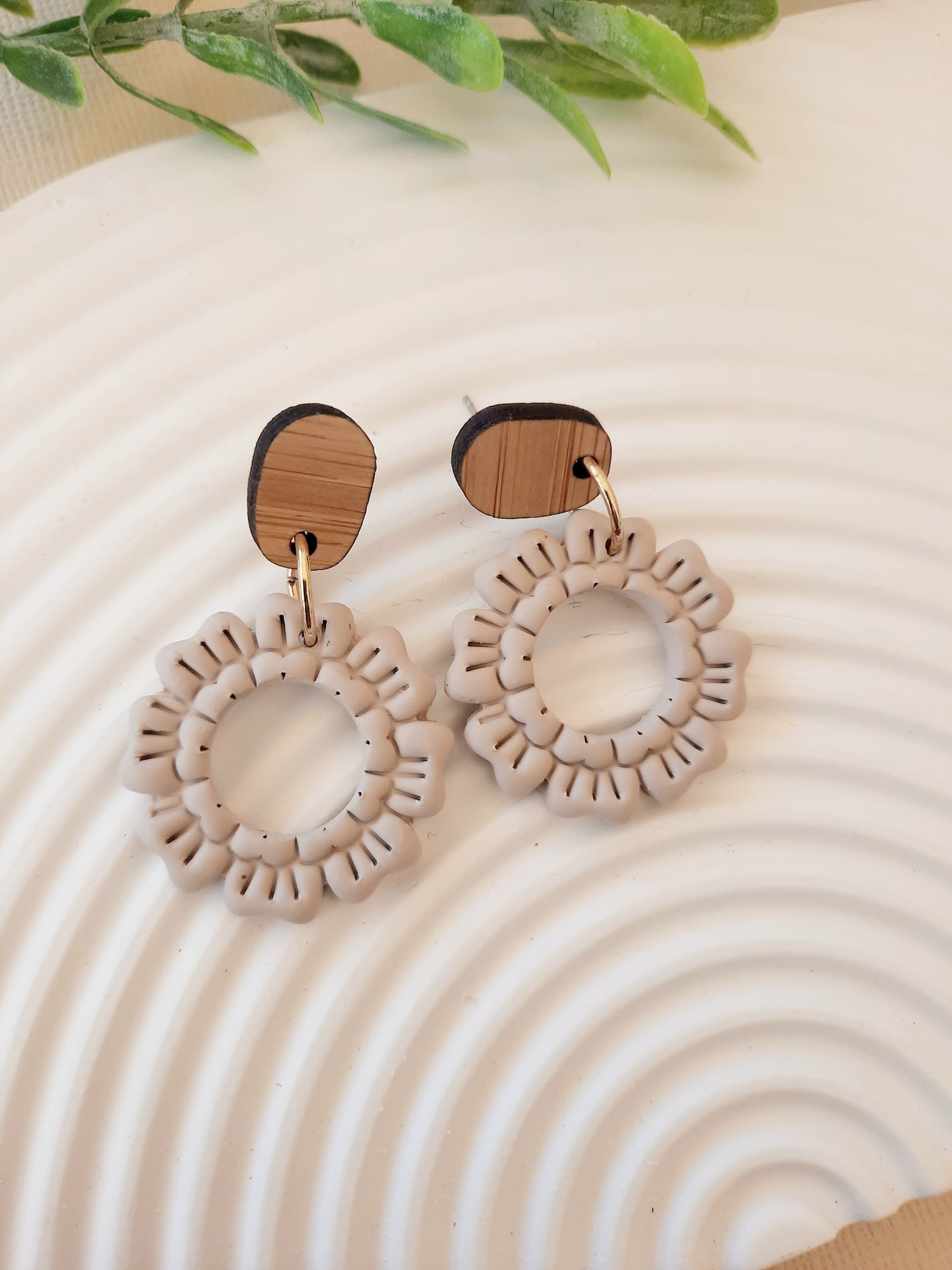 Neutral Tone Stamped Dangles