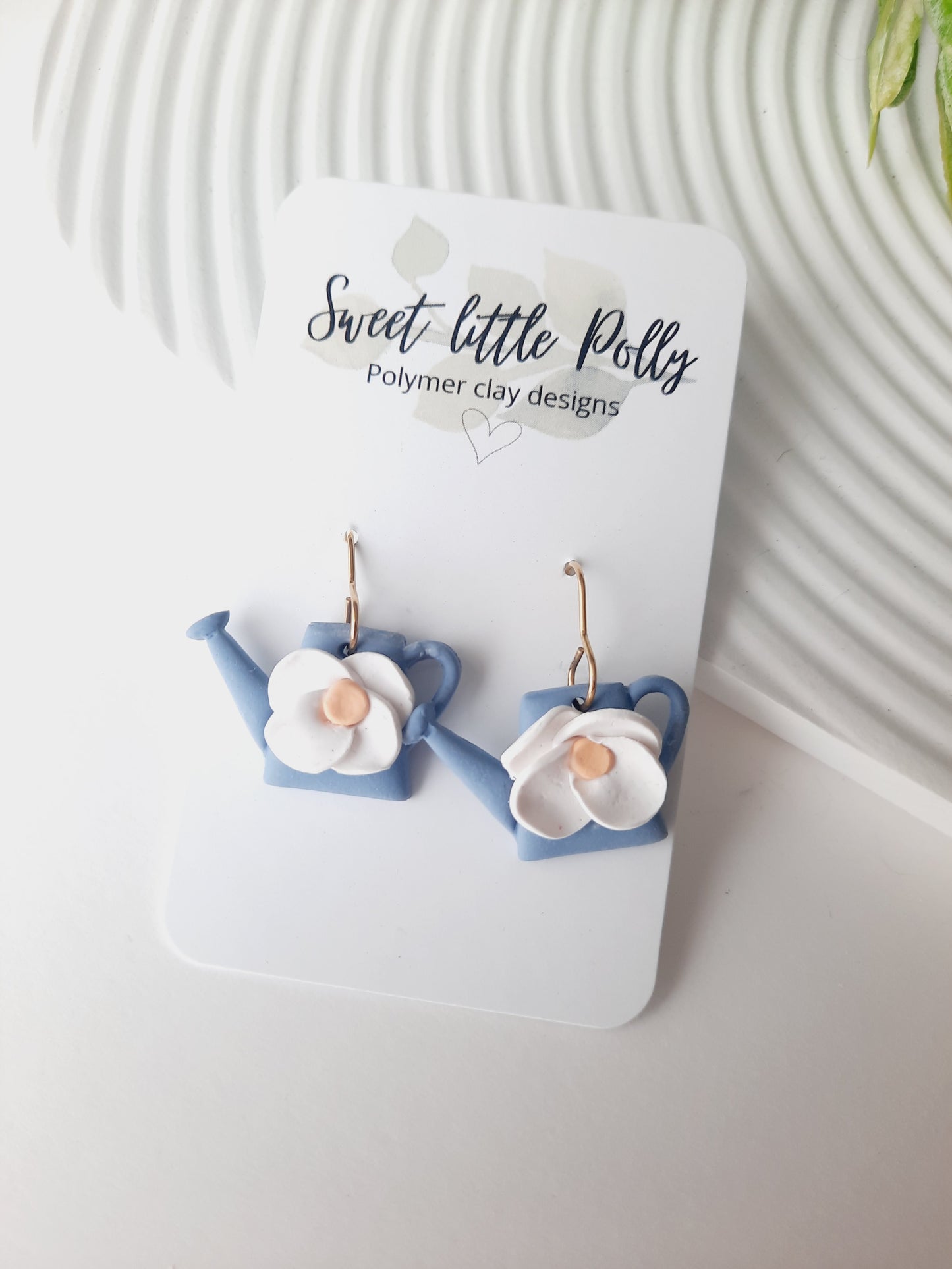 Fun Watering Can with Flower Earrings
