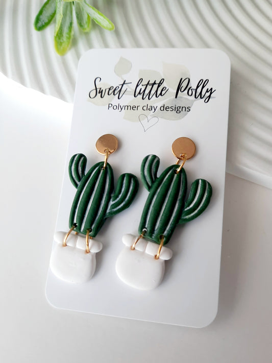 Cactus and Pot Earrings