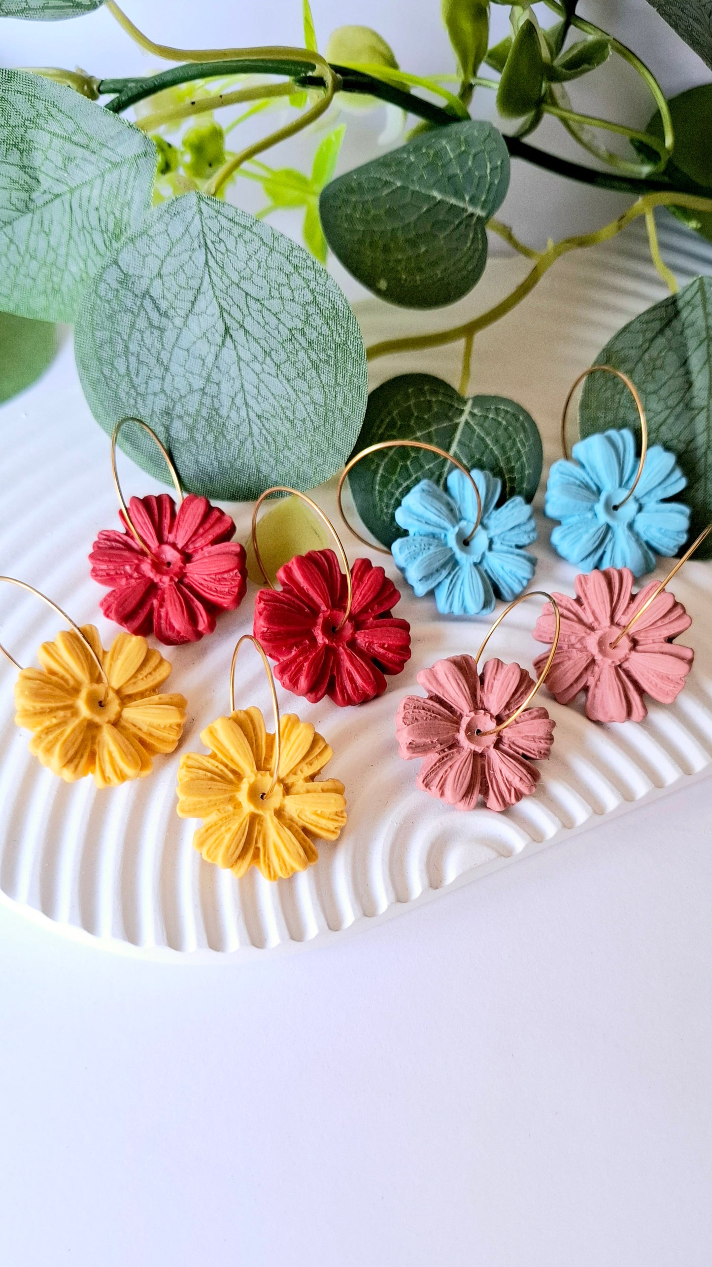 .Flourishing Flower Hoop Earrings