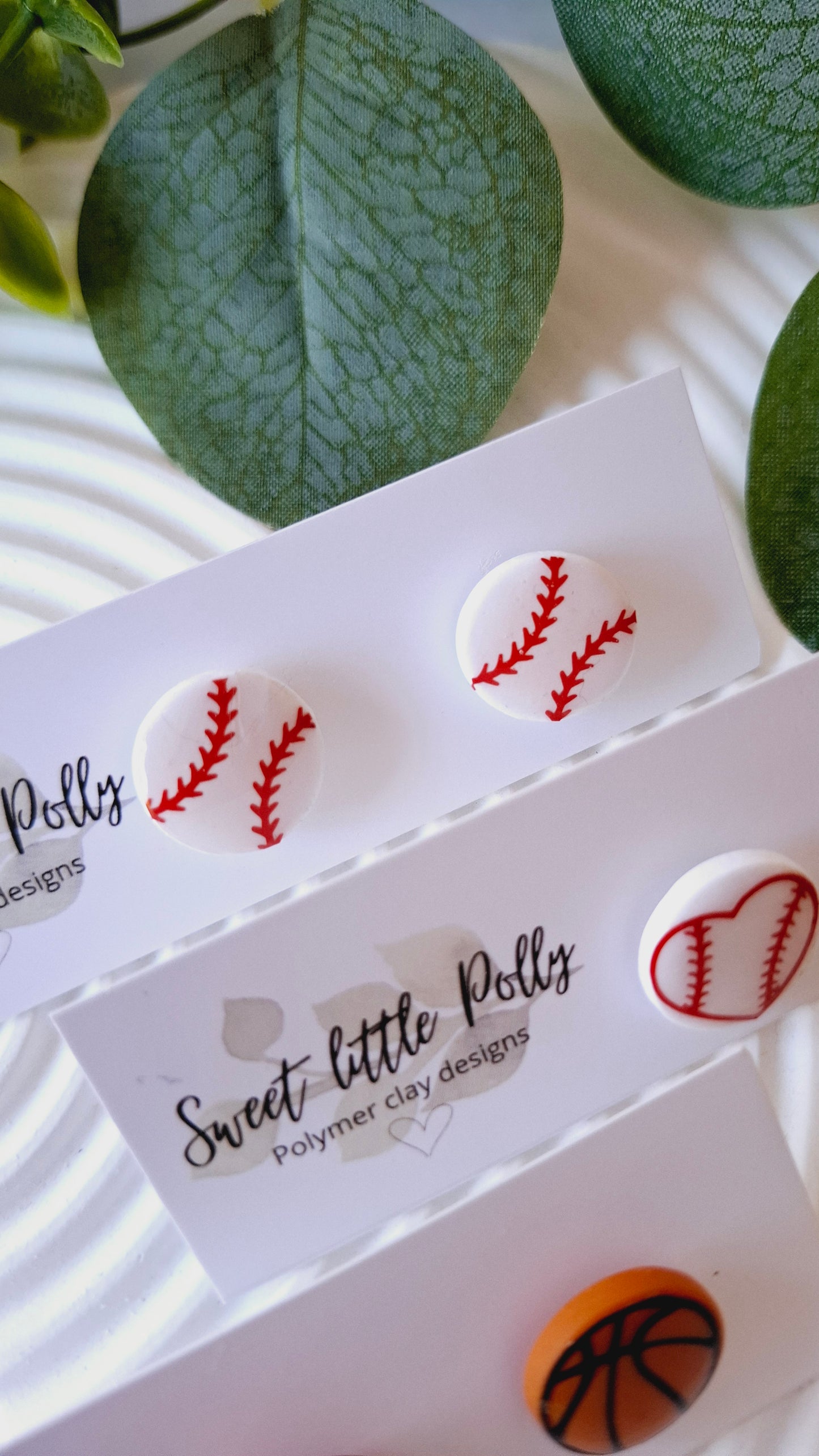 Baseball / Basketball / Softball Handmade Stud Earrings